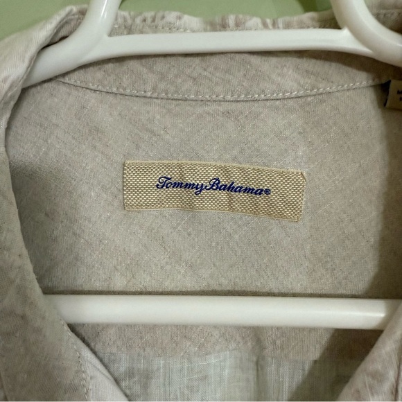 Tommy Bahama Cream Button Down linen Shirt - Picture 2 of 7